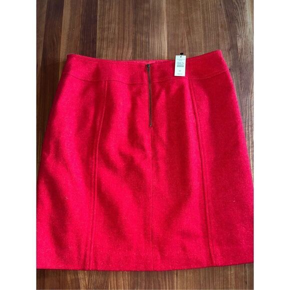 Talbots NWT Red Wool Blend Skirt 8P $99 - Picture 3 of 5
